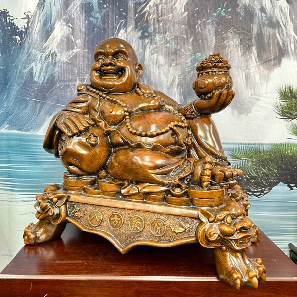 八方聚寶.弥勒佛摆件长56宽32高55，送人送礼公司开业