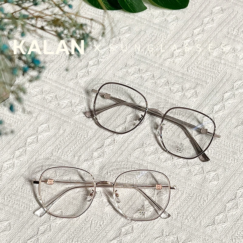 KALAN/卡岚【小熊系列】大框显瘦时尚近视眼镜女韩版潮显白2859