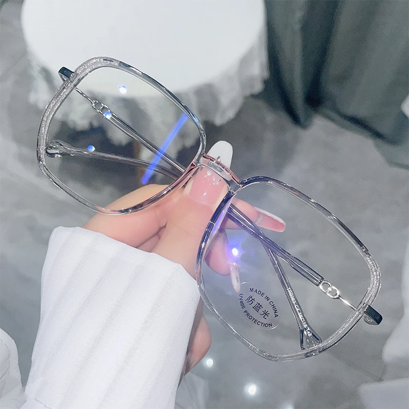 KALAN/卡岚百搭大框近视可配度数女韩版潮大框显白变色眼镜9093