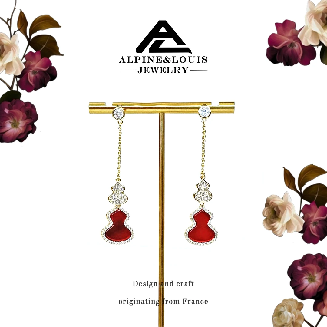 个性气质创意葫芦时尚轻奢流苏耳钉（金色飞盘）Y-7070