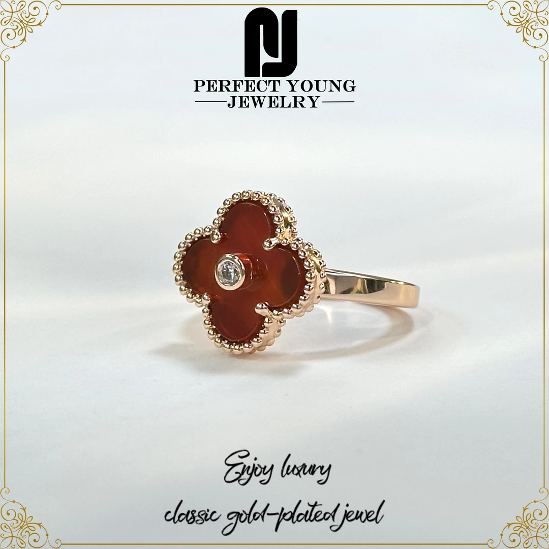 【一朵小红花】精致时尚百搭戒指X-8663