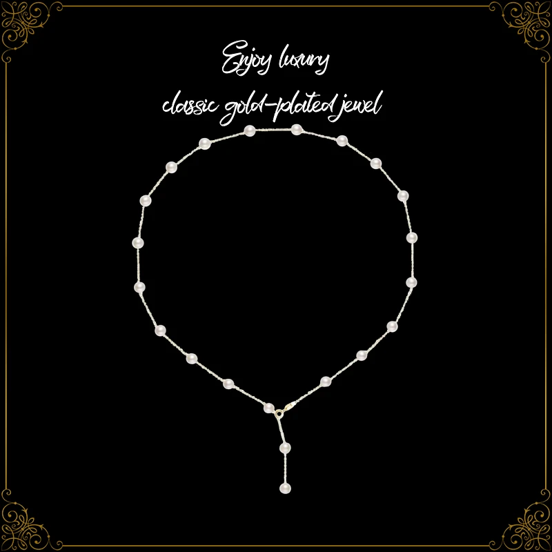 法式时尚高级感精致轻奢百搭满天星项链锁骨链女5421