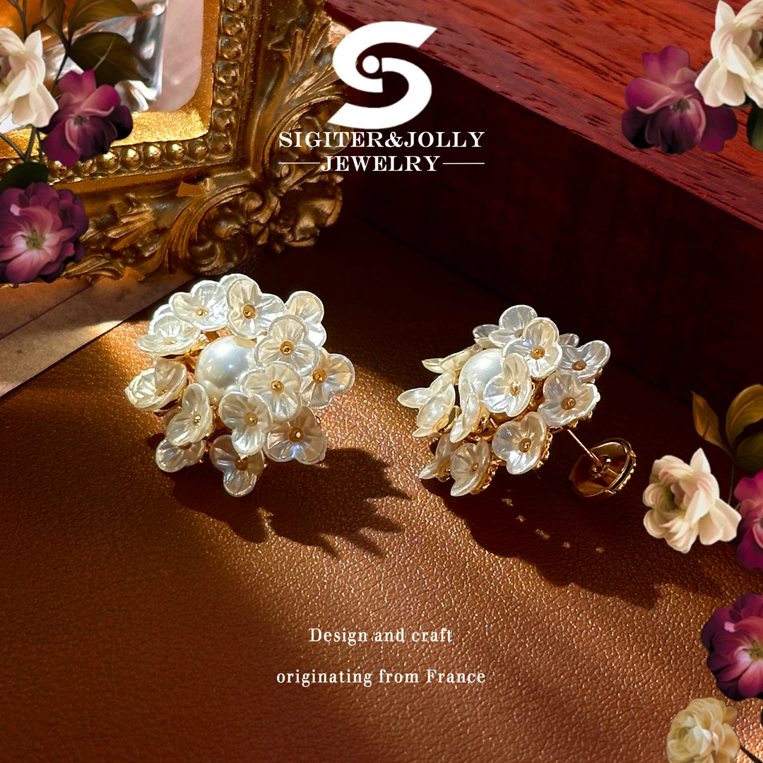 【蕊寒香】法☆Sigiter&Jolly时尚百搭耳钉D-8237