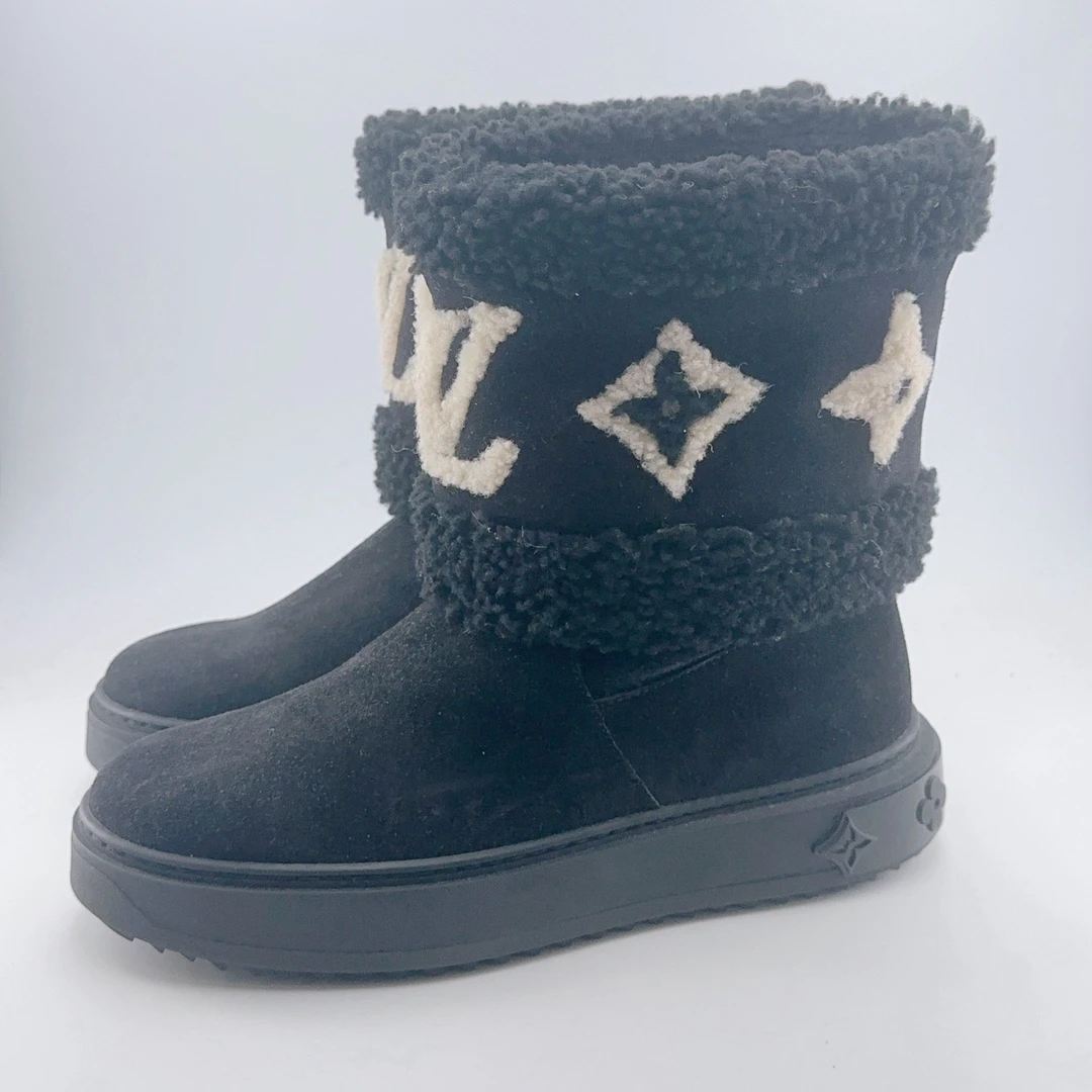 36码/闲置新/lv/路易威登/大logo黑色泰迪雪地靴