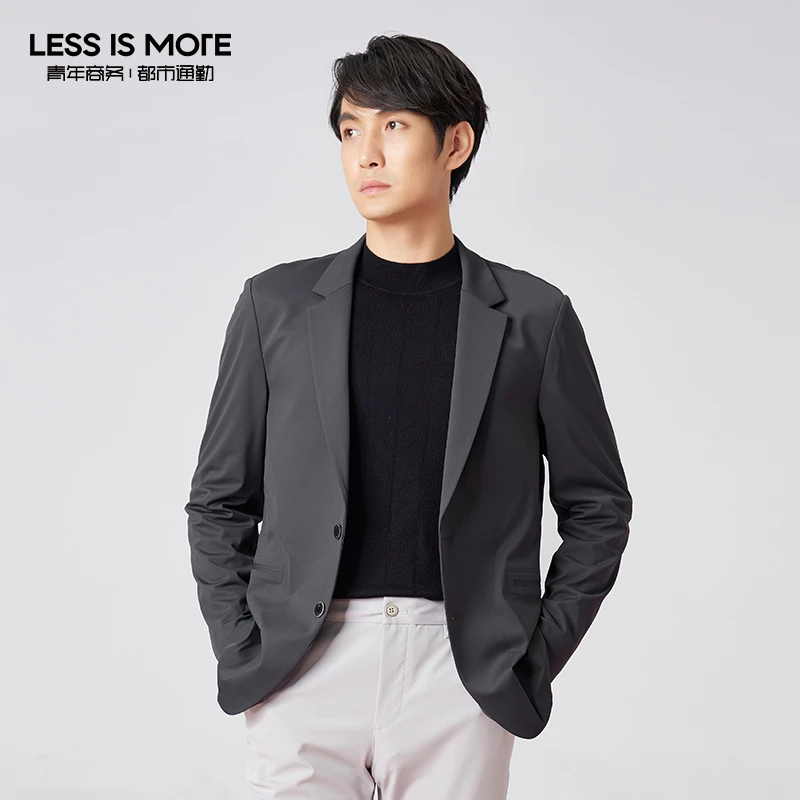 利郎LESSISMORE【舒适抗皱】秋季单西通勤双排扣轻商务男士西装外套