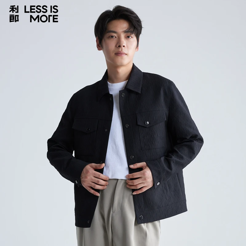 【青年休闲夹克】利郎LESSISMORE抗皱精致舒适休闲返季户外男士外套