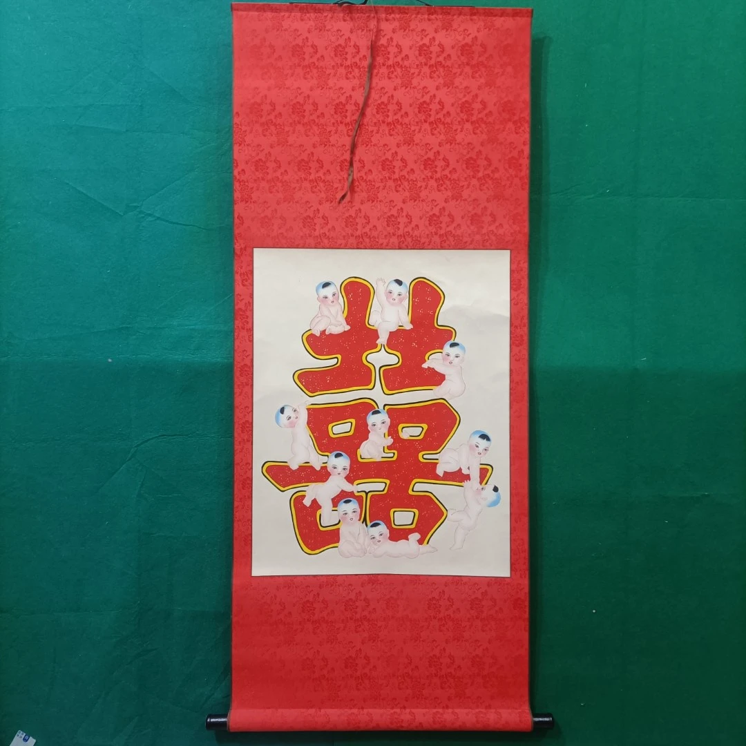 杨柳青年画-十子抱喜