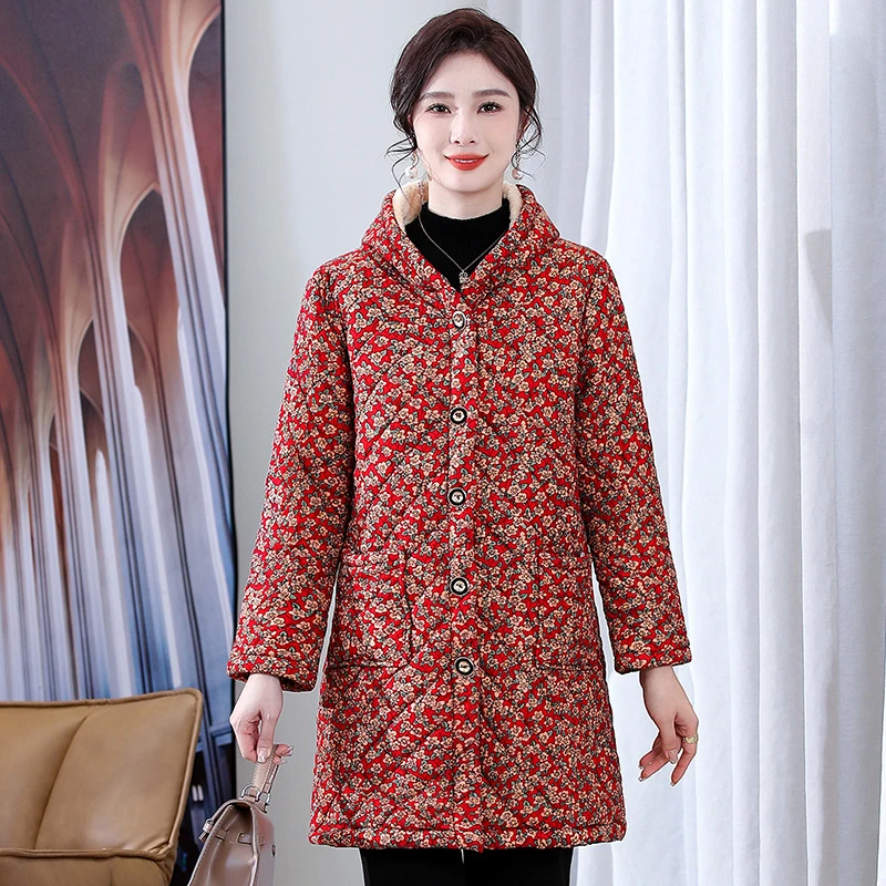 连帽时尚妈妈装棉衣