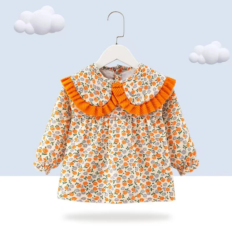 儿童罩衣宝宝吃饭围兜围裙防水防脏反穿衣外穿公主洋气时尚娃娃领