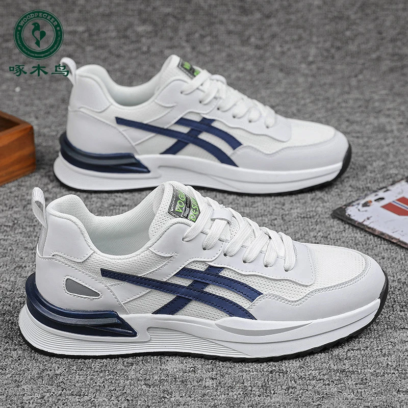 【啄木鸟】爆款男鞋2025年新款休闲运动鞋男士春秋复古网面透气防臭