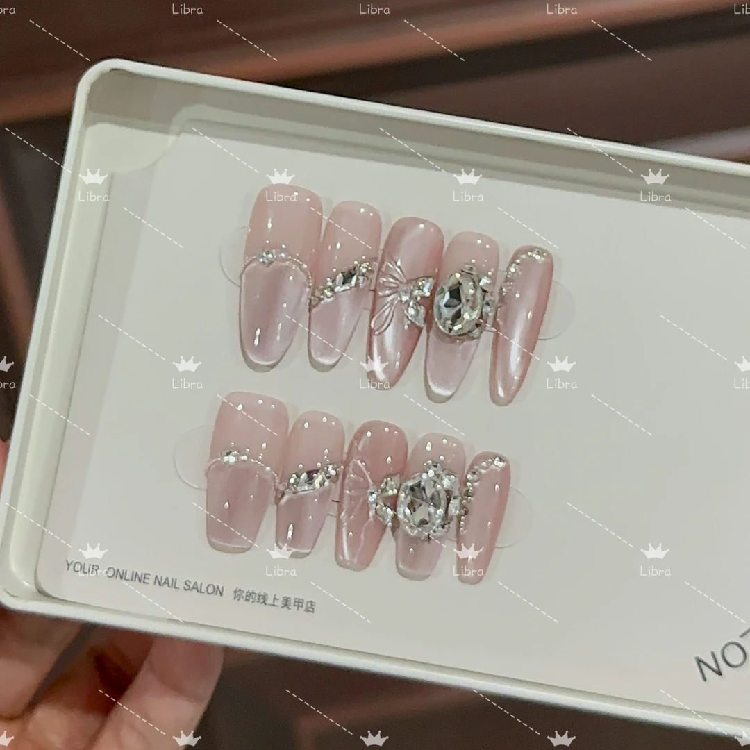 【甜梦情书】纯手工穿戴甲穿戴式光疗甲冰透渐变流行纯欲四季流行