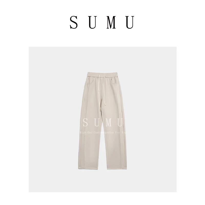 宿慕女款休闲裤春夏新款百搭宽松时尚显瘦休闲裤垂感裤901