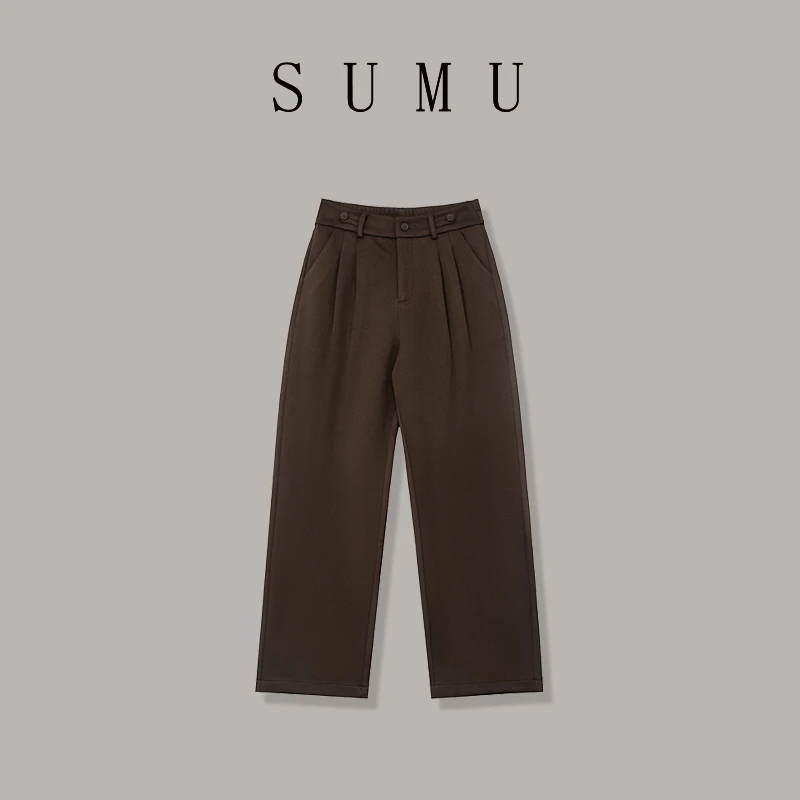 宿慕SUMU 女款休闲裤 9-11 秋季新款时尚百搭休闲裤B6900W