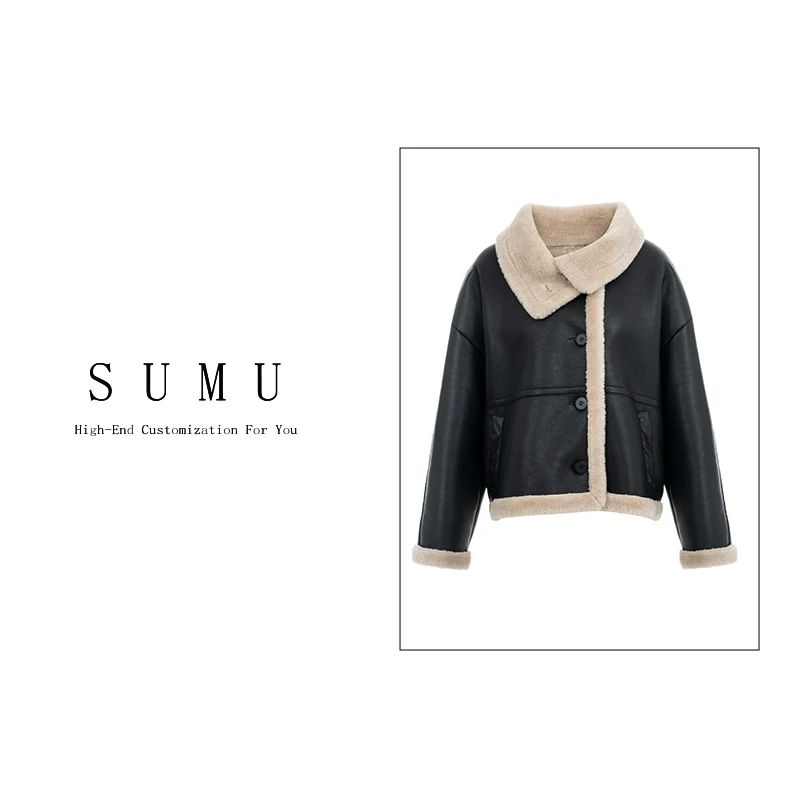 小雨女装自产10-10秋季新款舒适气质轻奢长袖加绒外套82721