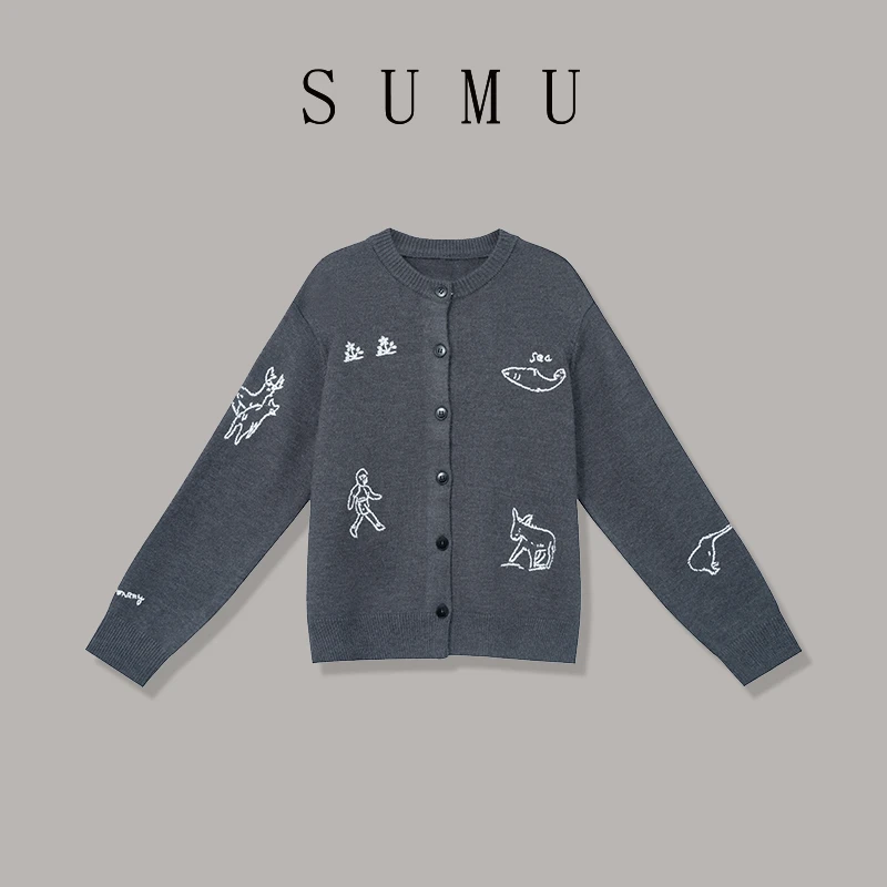 宿慕SUMU 女款针织衫 9-21 秋季新款时尚百搭针织衫A30003