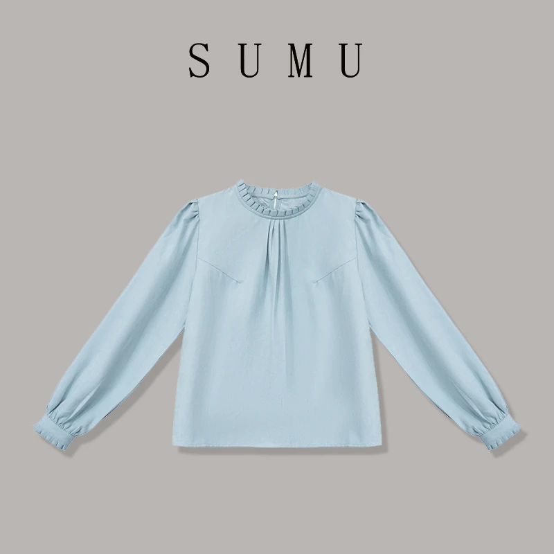 宿慕SUMU女款衬衫9-20 秋季新款时尚百搭休闲衬衫B8000Z