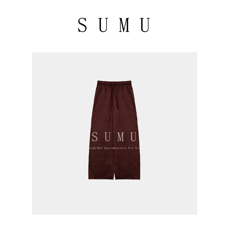 宿慕SUMU 女款阔腿裤 6-28 夏季新款时尚百搭阔腿休闲裤1132