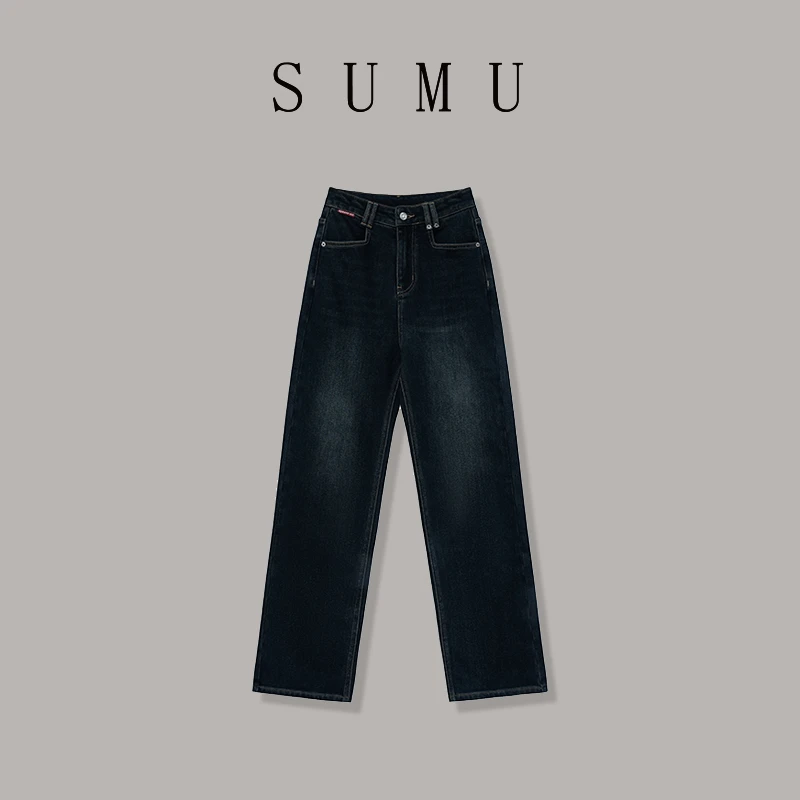 宿慕SUMU 女款牛仔裤 10-12 秋季新款时尚百搭牛仔裤A45021