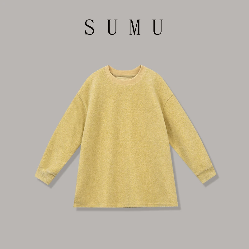 宿慕SUMU 女款加厚保暖卫衣12-10冬季时尚宽松显瘦卫衣B19062