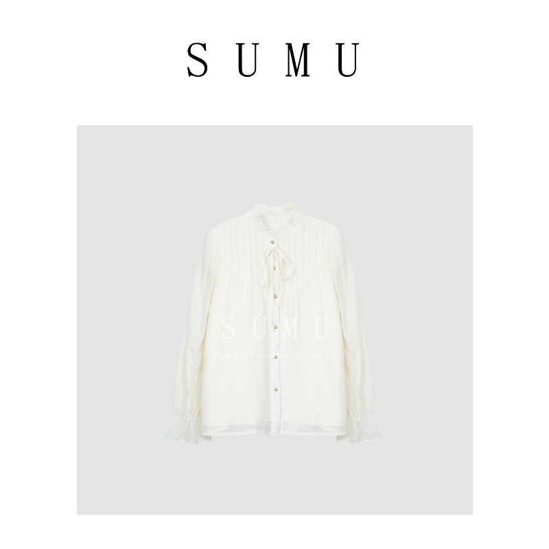 宿慕SUMU 女款衬衫 8-13 秋季2024新款时尚百搭休闲气质衬衫8339