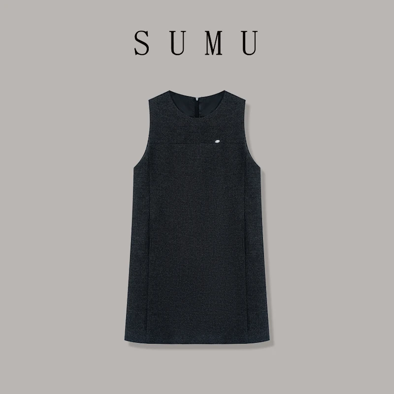 宿慕SUMU 女款背心裙9-21 秋季新款时尚百搭连衣裙A1602F