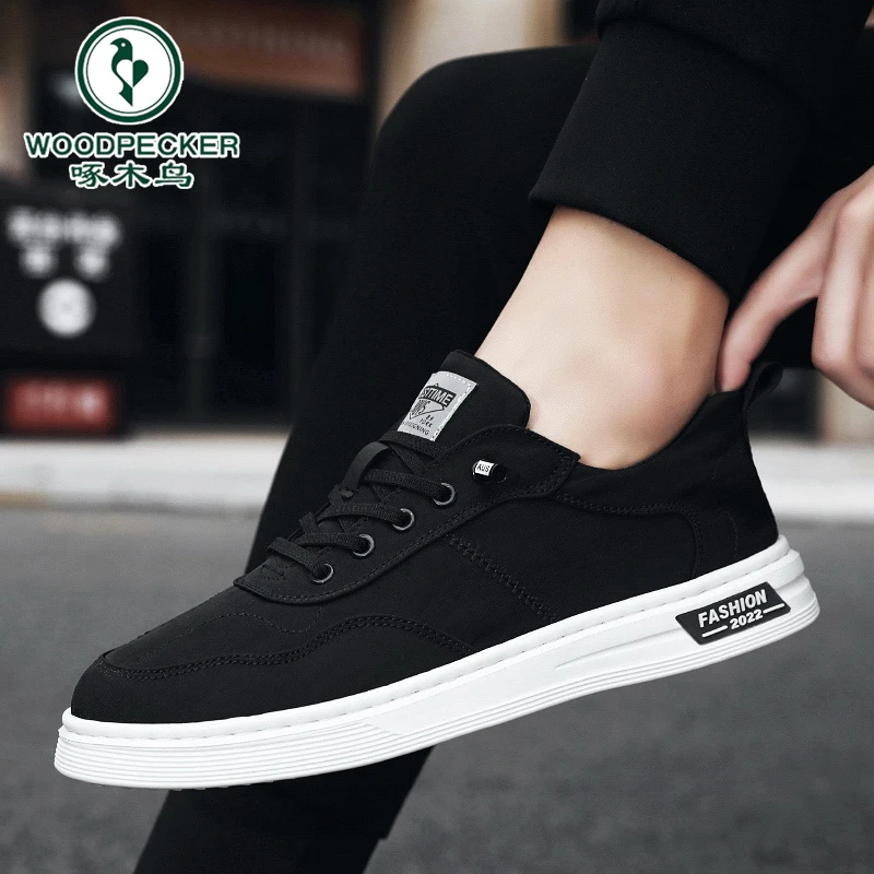 啄木鸟官方正品男鞋夏季新款百搭小白鞋男士休闲板鞋增高防臭潮鞋