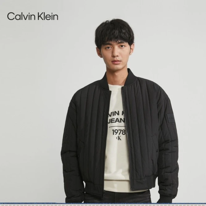 CK Jeans秋冬新款男士双面穿棒球服夹棉外套ZM02474