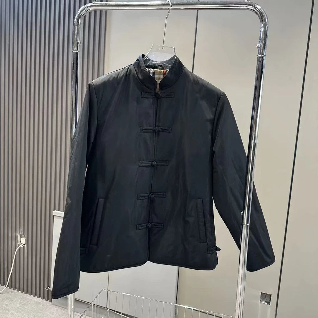 秋冬新款薄棉唐装国风棉外套新中式夹克黑色修身百搭复古盘扣棉服