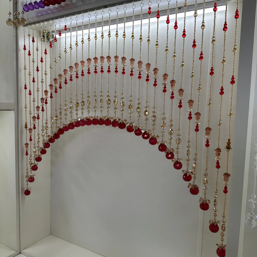 红金八方来财 桃木五帝铜钱 隔断帘过道帘