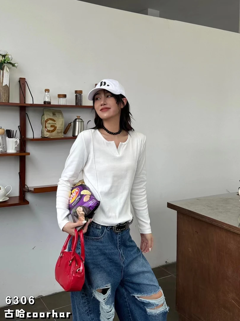 2024年春秋新款全棉长袖打底衫