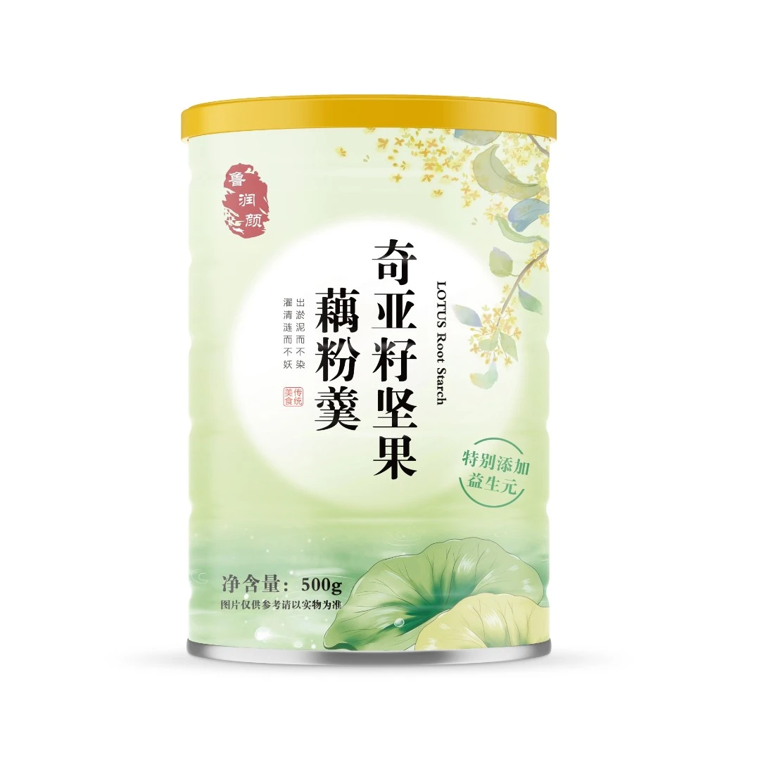鲁润颜奇亚籽坚果藕粉羹4罐送杯勺