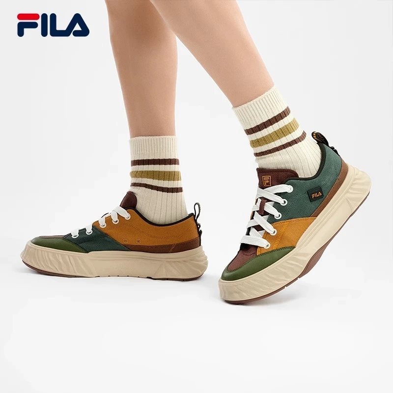 FILA斐乐男鞋【川行鞋】时尚潮流复古低帮通勤帆布鞋F12M422304F