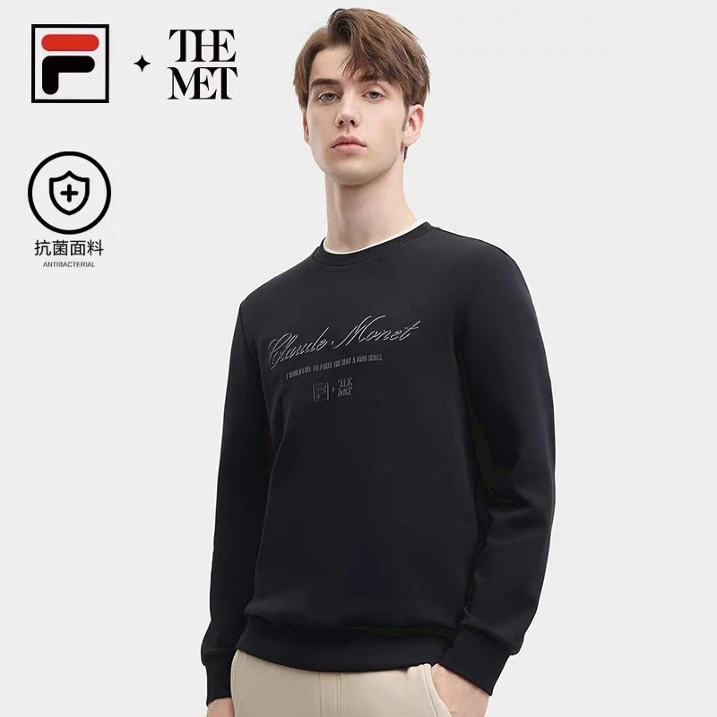 FILA斐乐男装【THE MET莫奈卫衣】2023张艺兴同款长袖F11M348203F