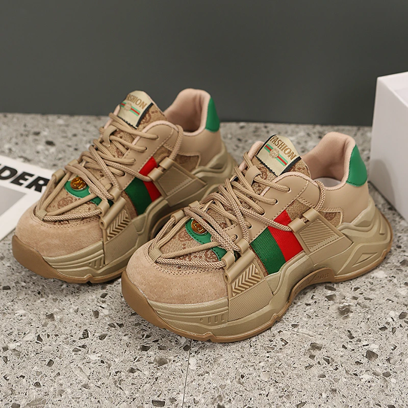 2023新款夏季爆款轻便厚底休闲鞋增高运动鞋