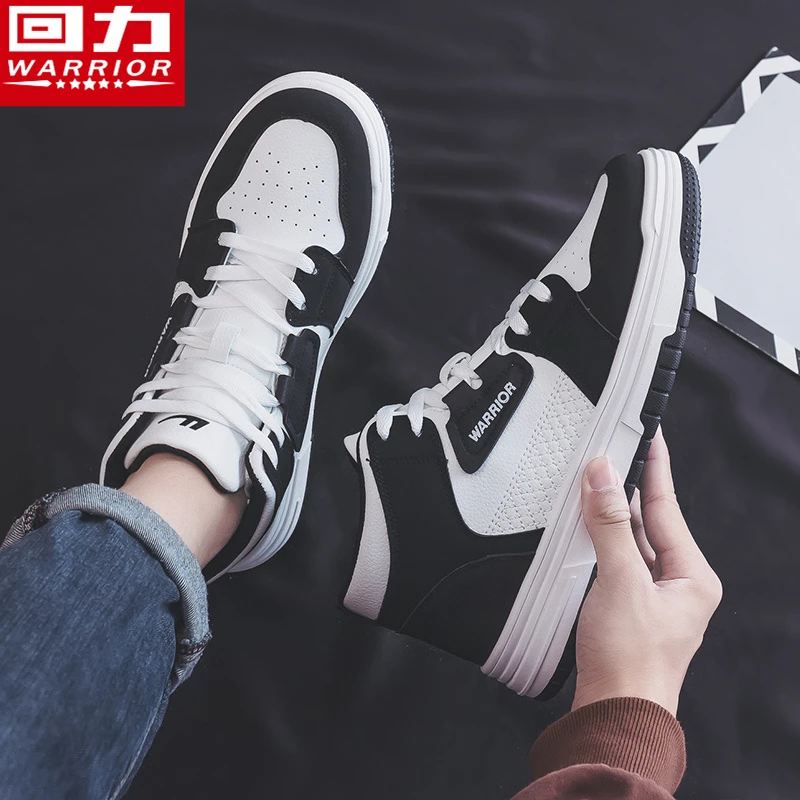 Warrior/回力男鞋2025冬季新款高帮小白鞋爆款潮鞋子百搭情侣板鞋