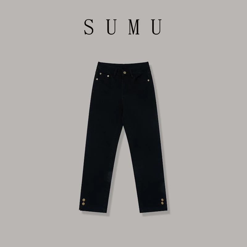 宿慕 SUMU 女款牛仔裤 10-7 秋季2024新款时尚百搭牛仔裤C9901Y