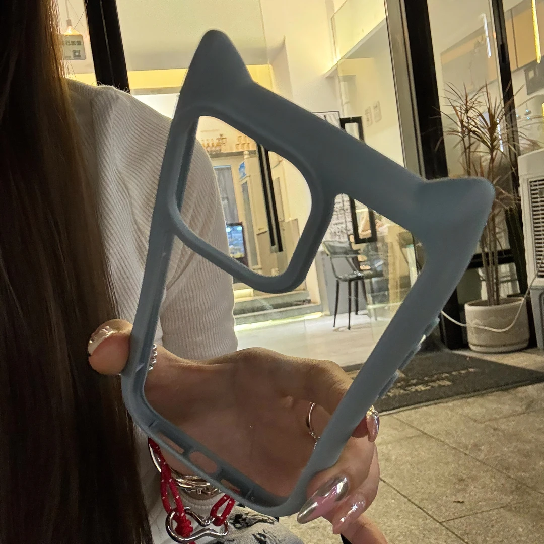 创意猫耳朵手机壳适用iPhone14小众苹果15promax全包个性立体少女