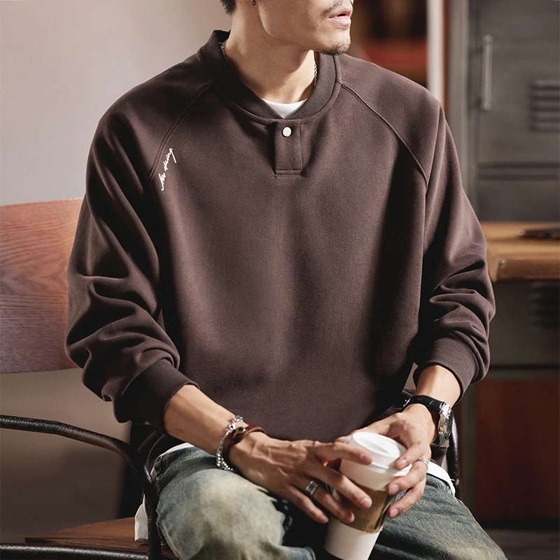 卫衣秋季男上衣打底衫长袖休闲百搭宽松潮流春秋季圆领日系韩版