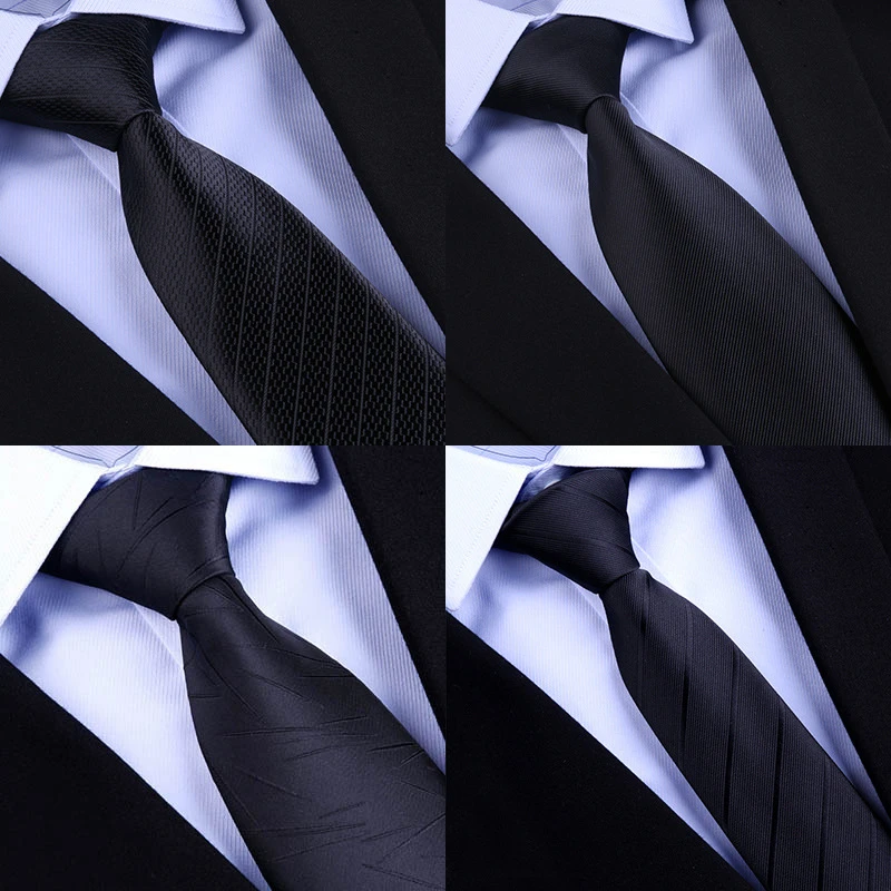 免打领带男黑色正装商务拉链式灰色免打结新郎易拉得西装高端结婚