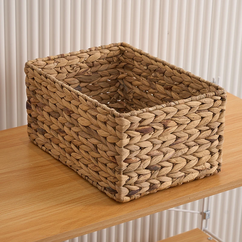 水葫芦草收纳筐手工编织31*22*15cm