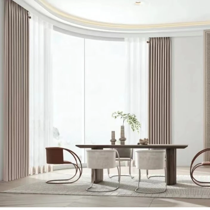 花边2024年爆款遮光窗帘沙发套桌布单色窗帘客厅卧室出租房