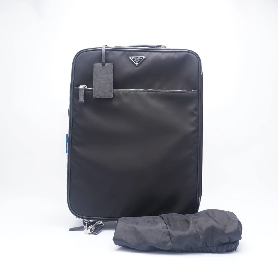 95新 Prada/普拉达 尼龙旅行箱黑色拉杆箱 48/36/20 B979