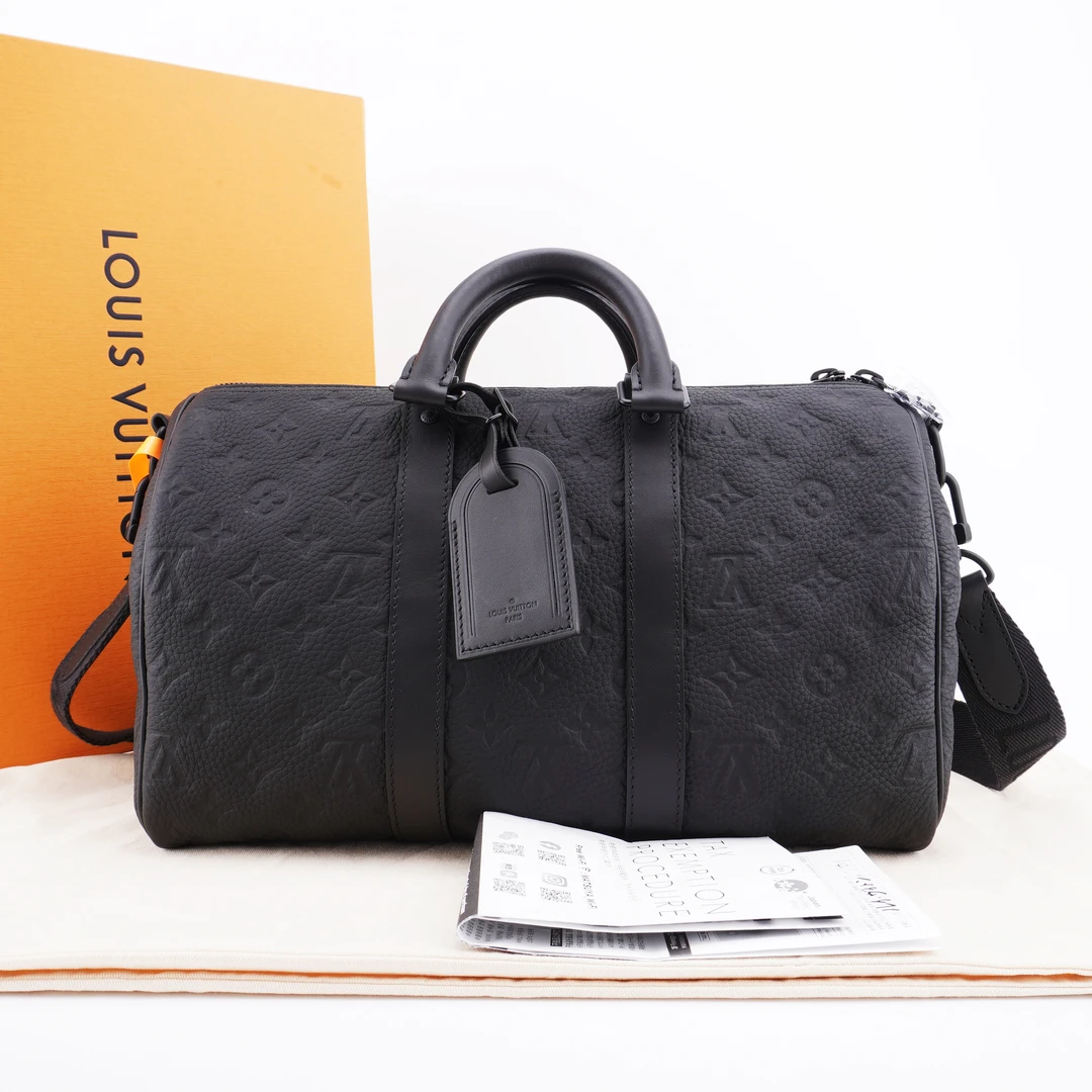 99新  99新LV Keepall35经典老花压纹印花斜挎包35/21/16 F225