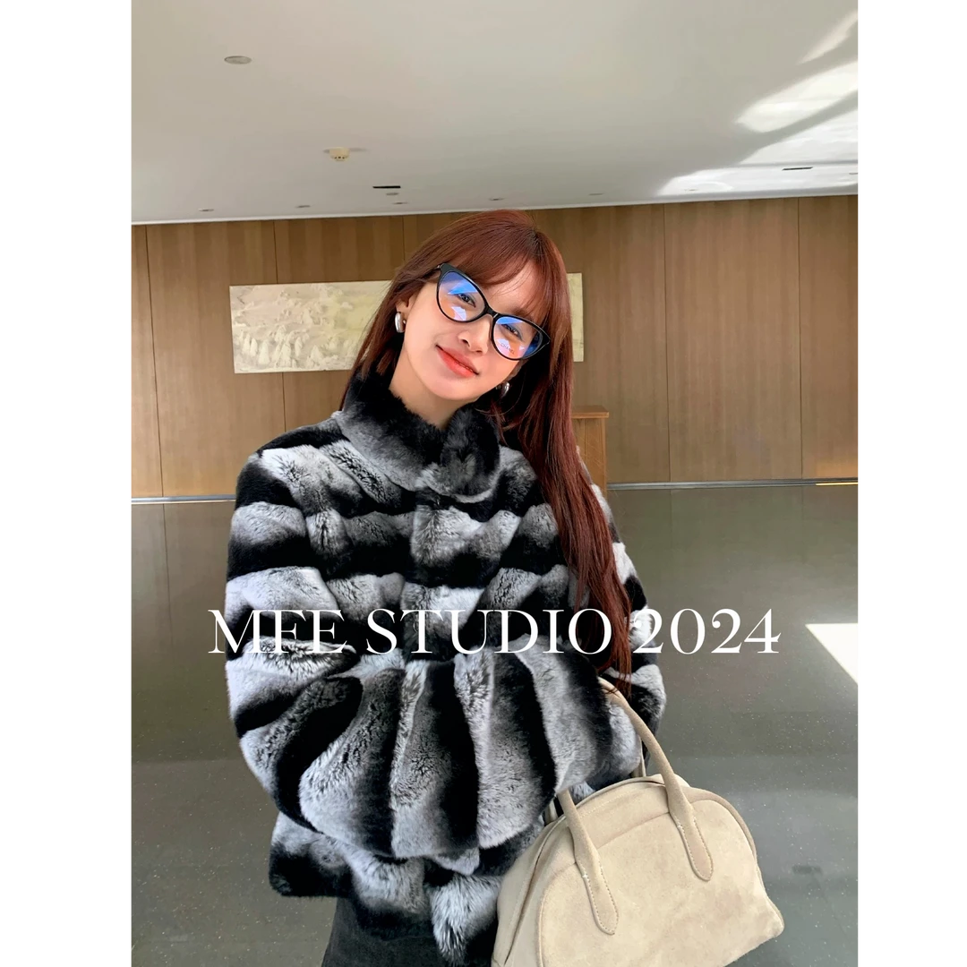 2024/MFE | 微醺巴黎 新款龙猫立领环保獭兔毛外套