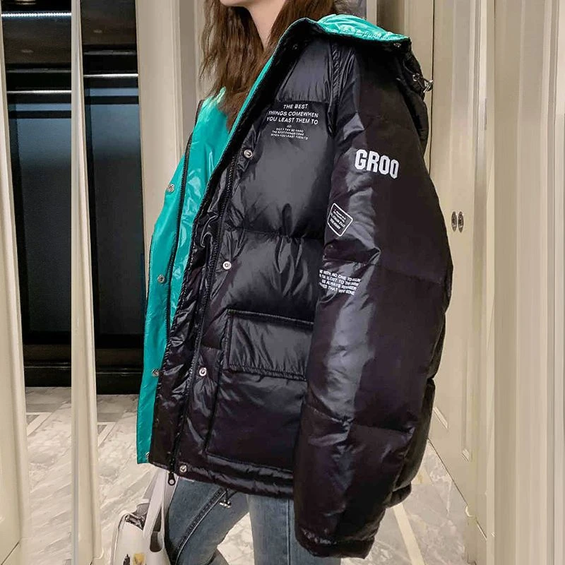 波登司200特肥特大码女装300斤秋冬加女童羽绒服洋气时尚百搭大童