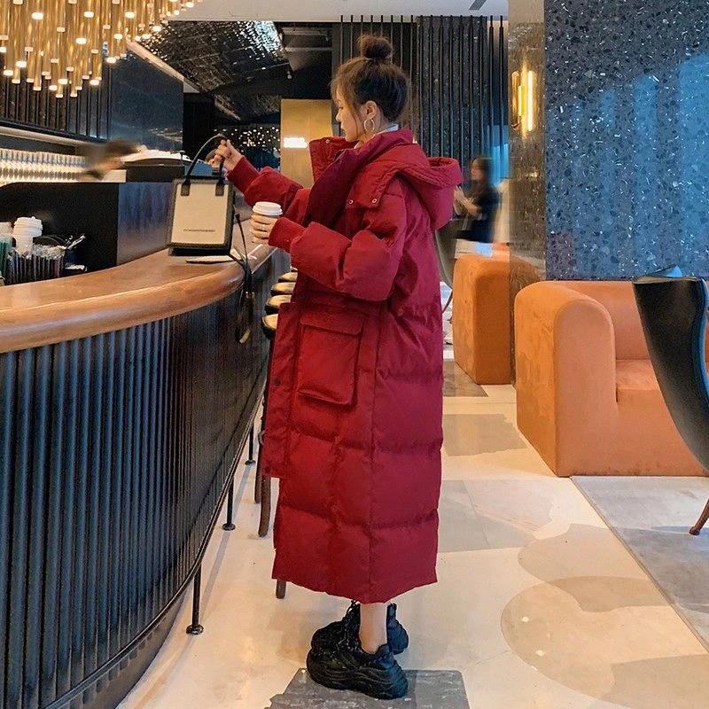 高级感超长款到脚踝加厚羽绒服女冬季新款韩版宽松保暖羽款