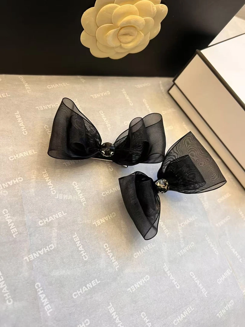 WEIER【欧根纱锻蝴蝶结对夹】韩式特减龄甜美百搭蝴蝶结鸭嘴夹一对