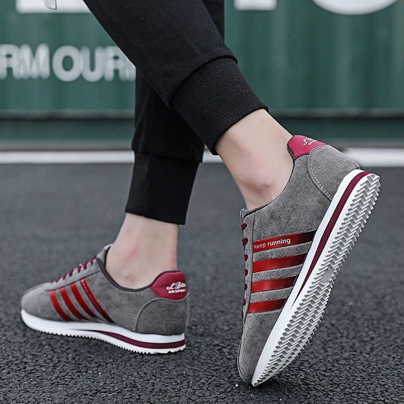 中国风帆布鞋男精神社会小伙板鞋运动休闲阿甘鞋秋季百搭鞋子