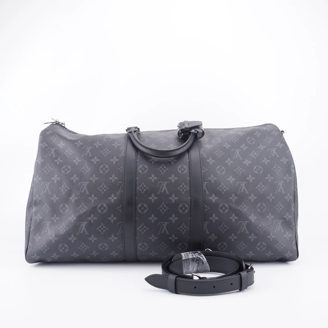 99新  98-99新LV经典黑老花Keepall55旅行包55/30/25 F008