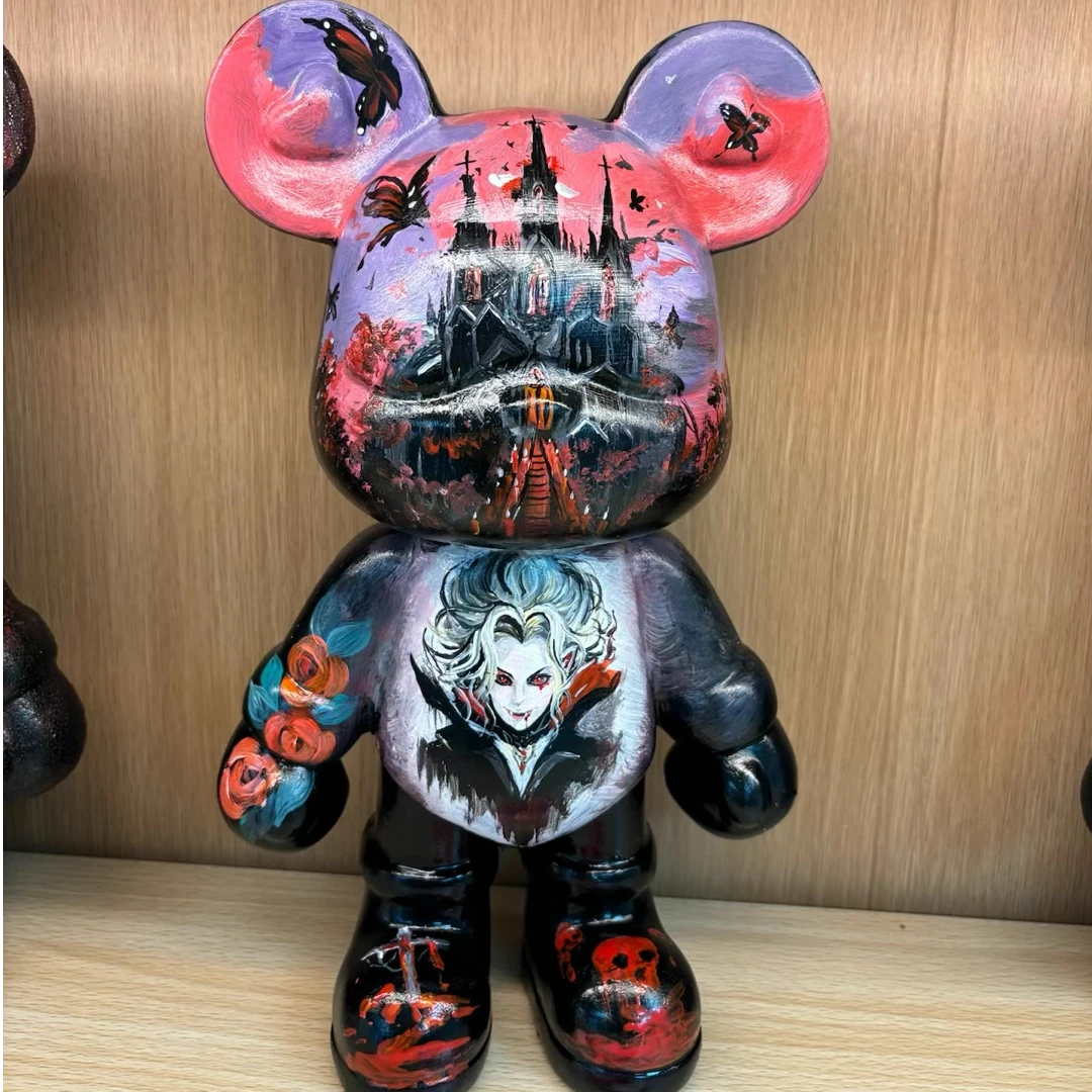 32手工制品手绘熊流体熊创意家居装饰潮玩艺术客厅摆设